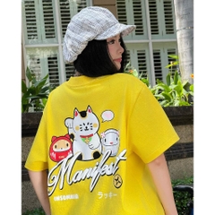 [NEW ARRIVAL] Áo Thun Boxy In Phồng Lucky Cat Manifest INSOMNIA CLUB 250Gsm Cotton - TS067