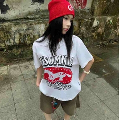 [NEW ARRIVAL] Áo Thun Boxy Mustang Edition Họa Tiết INSOMNIA Đính Cườm Thủ Công 250Gsm Cotton - TS062