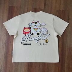 [NEW ARRIVAL] Áo Thun Boxy In Phồng Lucky Cat Manifest INSOMNIA CLUB 250Gsm Cotton - TS067