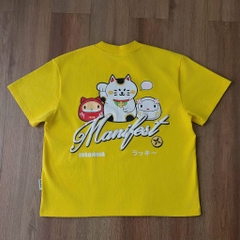 [NEW ARRIVAL] Áo Thun Boxy In Phồng Lucky Cat Manifest INSOMNIA CLUB 250Gsm Cotton - TS067