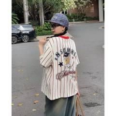 [NEW ARRIVAL] Áo Thun Boxy Cotton Sọc Bóng Chày 
