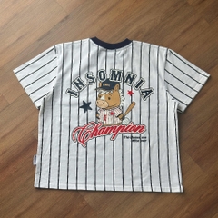 [NEW ARRIVAL] Áo Thun Boxy Cotton Sọc Bóng Chày 