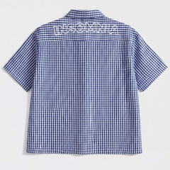 [NEW ARRIVAL] Áo Sơ Mi Caro Thêu Form Boxy Nam Nữ Unisex Thêu Viền INSOMNIA - TS074