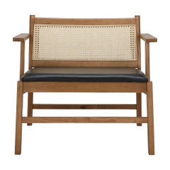 Sofa Đơn Gỗ Cao Su TAKAYAMA Màu Nâu W79xD75.5xH73.5Cm