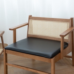 Sofa Đơn Gỗ Cao Su TAKAYAMA Màu Nâu W79xD75.5xH73.5Cm