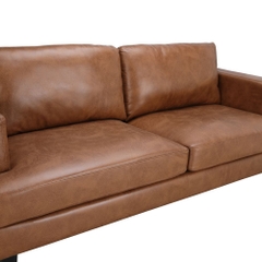 Sofa Băng Vải Giả Da TOMMY Màu Nâu W194xD78xH84Cm
