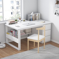 Bàn Làm Việc chân kim loại kết hợp tủ để đồ tiện lợi