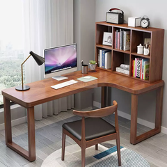 Bàn làm việc chữ L kết hợp kệ sách