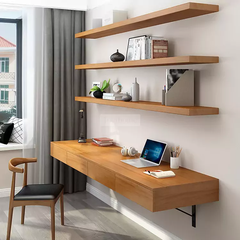 Bàn làm việc treo tường kết hợp kệ sách