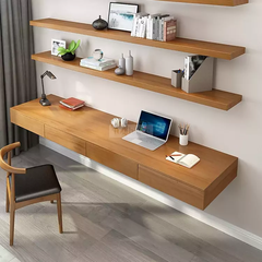 Bàn làm việc treo tường kết hợp kệ sách