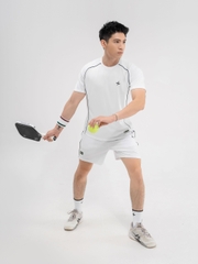 Áo tshirt Pickleball Driveshot Essentials - Trắng phối xanh lá
