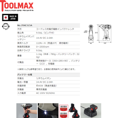 Súng vặn bulong bằng PIN KTC JTAE315A