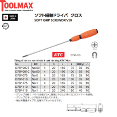 Tô vít 4 cạnh điện tử bake KTC Nhật D7SP-115