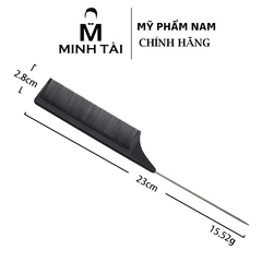 Lược Chuôi Nhọn Sợi Carbon Đen