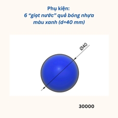 Phụ kiện giọt nước - 6 quả bóng nhựa màu xanh