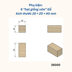 Set hạt giống khối gỗ
