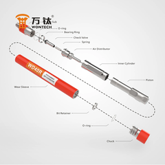 Búa DTH Wontech DHD340 WT4 M40 API 2 3/8" REG PIN