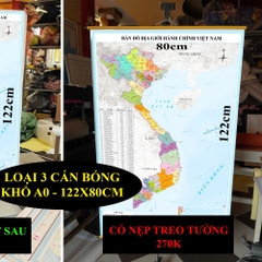 Bản Đồ Việt Nam mới nhất 2026 In siêu nét trên đề can chống nước Dễ Tra Cứu Chính Xác chi tiết