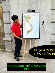 Bản Đồ Việt Nam mới nhất 2026 In siêu nét trên đề can chống nước Dễ Tra Cứu Chính Xác chi tiết