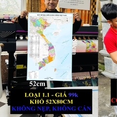 Bản Đồ Việt Nam mới nhất 2026 In siêu nét trên đề can chống nước Dễ Tra Cứu Chính Xác chi tiết