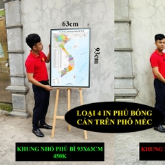 Bản Đồ Việt Nam mới nhất 2026 In siêu nét trên đề can chống nước Dễ Tra Cứu Chính Xác chi tiết