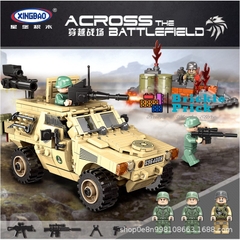 Non Lego Army Xe Jeep Quân Sự- Mô hình láp ráp Xe Chiến Đấu Lego- BRICKIE PRICK