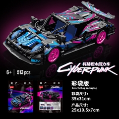 Đồ Chơi Lắp Ráp Mô Hình Xe Đua Cyber Punk Tỉ Lệ 1:14, 1:18, 1:20 Chạy Được Kéo Thả