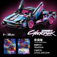 Đồ Chơi Lắp Ráp Mô Hình Xe Đua Cyber Punk Tỉ Lệ 1:14, 1:18, 1:20 Chạy Được Kéo Thả