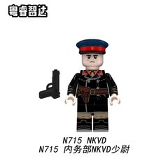 Bộ Mô Hình Nhân Vật Lực Lượng Nội Vụ NKVD Cổ Điển (Mã N715 - N718) - Đồ Chơi Lắp Ráp Ráp Khối Chi Tiết Kèm Thiết Bị Cầm Tay