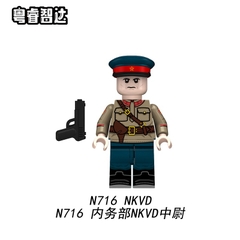 Bộ Mô Hình Nhân Vật Lực Lượng Nội Vụ NKVD Cổ Điển (Mã N715 - N718) - Đồ Chơi Lắp Ráp Ráp Khối Chi Tiết Kèm Thiết Bị Cầm Tay