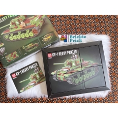 Non Lego Army Xe Tăng KV- 1 HEAVY PANZER - Mô hình láp ráp Xe tăng chiến đấu Lego- BRICKIE PRICK
