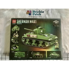 Non Lego Army Xe Tăng SHERMAN M4A1 - Mô hình láp ráp Xe tăng chiến đấu Lego- BRICKIE PRICK