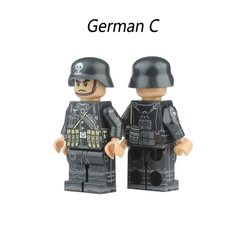 Đồ Chơi Lắp Ráp Mô Hình Nhân Vật Sư Đoàn SS Đầu Lâu WW2