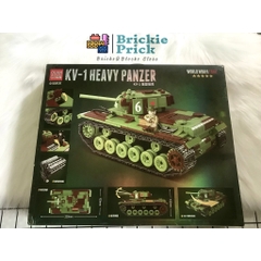 Non Lego Army Xe Tăng KV- 1 HEAVY PANZER - Mô hình láp ráp Xe tăng chiến đấu Lego- BRICKIE PRICK