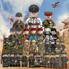 Đồ Chơi Lắp Ráp Mô Hình Nhân Vật Người Lính Các Nước Thế Chiến 2 WW2 Đức Anh Pháp Ý....