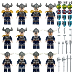 Đồ Chơi Lắp Ráp Mô Hình Chủ Đề Trung Cổ Set 12 Nhân Vật Viking Đầy Đủ Phụ Kiện