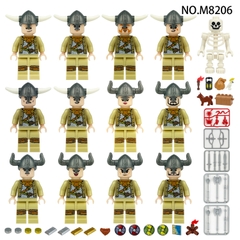Đồ Chơi Lắp Ráp Mô Hình Chủ Đề Trung Cổ Set 12 Nhân Vật Viking Đầy Đủ Phụ Kiện