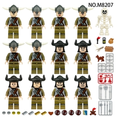Đồ Chơi Lắp Ráp Mô Hình Chủ Đề Trung Cổ Set 12 Nhân Vật Viking Đầy Đủ Phụ Kiện