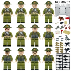 Đồ Chơi Lắp Ráp Quân Đội Set 12 Figure Nhân Vật Đầy Đủ Phụ Kiện