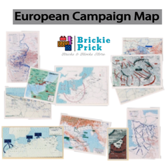 Đồ Chơi Lắp Ráp Phụ Kiện Set Gạch Lắp Ráp In Bản Đồ Chiến Dịch Các Chiến Dịch WW2 In UV Cao Cấp