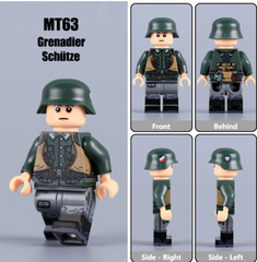 Đồ Chơi Lắp Ráp Mô Hình Các Nhân Vật Lực lượng Oberschutze Đức WW2