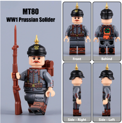 Đồ Chơi Lắp Ráp Mô Hình Nhân Vật Chiến Binh Phổ WW1 Đầy Đủ Phụ Kiện