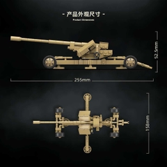 Đồ Chơi Lắp Ráp Mô Hình Pháo Chống Tăng Krupp 12.8cm PAK 44 100329
