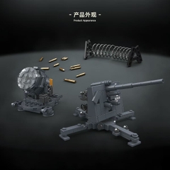 Đồ Chơi Lắp Ráp Pháo Phòng Không 8.8cm Flak 37 & Đèn Pha SW-36