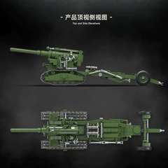 Đồ chơi lắp ráp mô hình P.h.áo B4 Howitzer Quanguan 100031