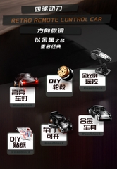 Đồ Chơi Xe RC Điều Khiển Từ Xa Kim Loại Tỉ Lệ 1:43 Mini Để Bàn Có Gyroscope