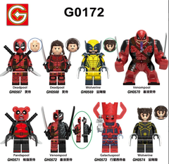 Đồ Chơi Lắp Ráp Mô Hình Nhân vật Siêu Anh Hùng G0172 Deadpool, wolverine, Venompool, Pandapool, Galactuspool