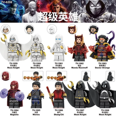 Đồ Chơi Lắp Ráp Mô Hình Nhân Vật Siêu Anh Hùng Set TV6208 Moon Knight, Wanda, Doctor Strange, Magneto,...