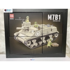 Non - Lego Army/ Quân sự- Xe Tăng WW2 M7B1 -Đồ chơi lắp ráp - Brickie Prick