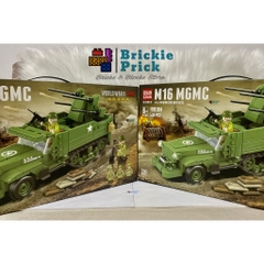 Non - Lego Army- WW2 XE BỌC THÉP M16 - Đồ chơi lắp rắp - Brickie Prick